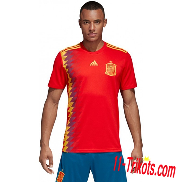 Beflockung Spanien Heimtrikot 2018/2019 Kurzarm Herren Neuer