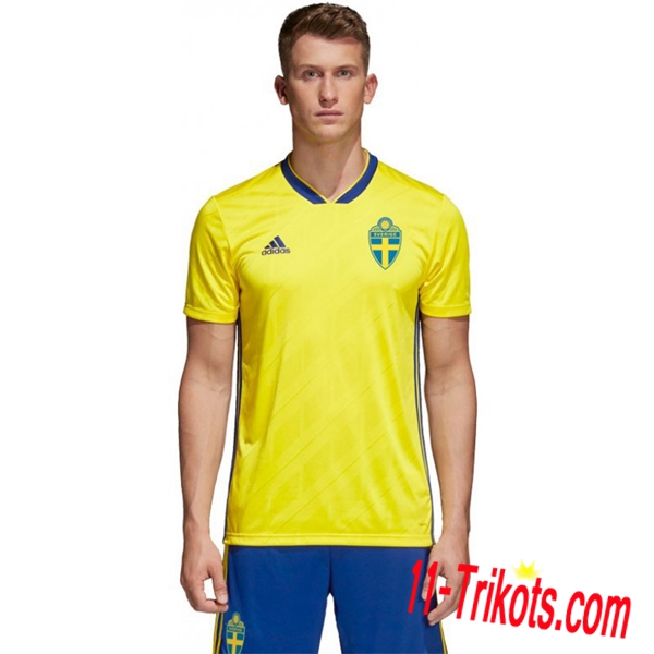 Beflockung Schweden Heimtrikot 2018/2019 Kurzarm Herren Neuer