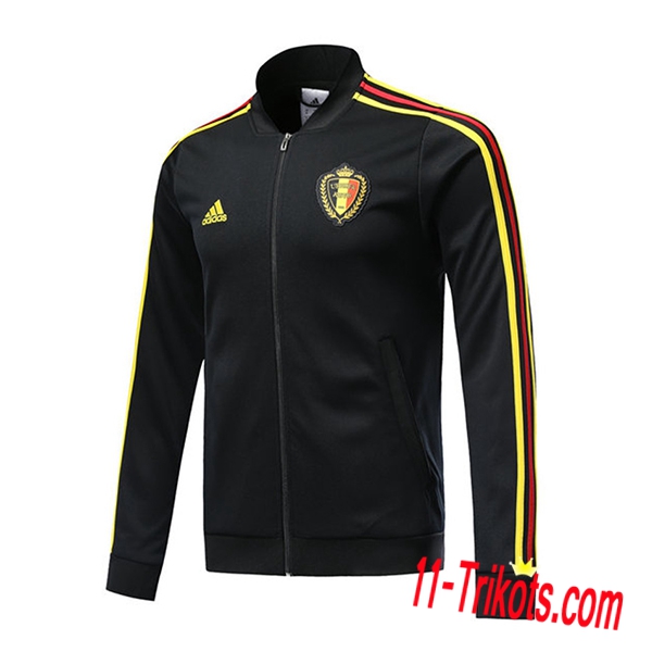 Neuestes Fussball Belgien Trainingsjacke Schwarz 2018/2019 | 11-trikots