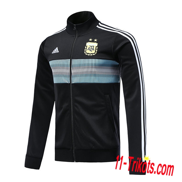 Neuestes Fussball Argentinien Trainingsjacke Schwarz 2018/2019 | 11-trikots