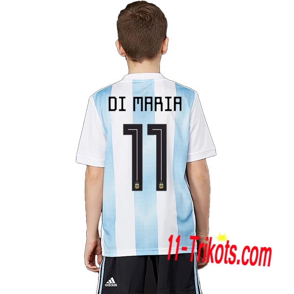 Beflockung Argentinien Di Maria 11 Kurzarm Trikotsatz 2018/2019 Kinder Heimtrikot Neuer