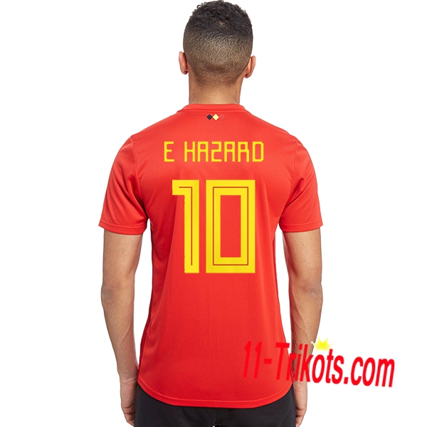 Neues Belgien Heimtrikot 2018/2019 E. HAZARD 10 Kurzarm Herren Erstellen