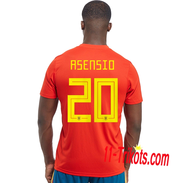 Neues Spanien Heimtrikot 2018/2019 Asensio 20 Kurzarm Herren Erstellen