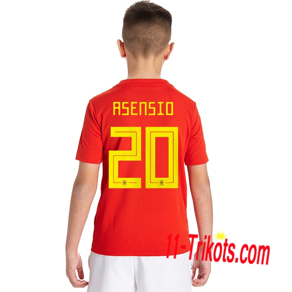 Beflockung Spanien Asensio 20 Kurzarm Trikotsatz 2018/2019 Kinder Heimtrikot Neuer