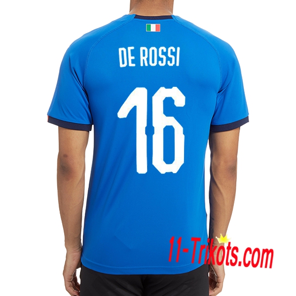 Neues Italien Heimtrikot 2018/2019 DE ROSSI 16 Kurzarm Herren Erstellen