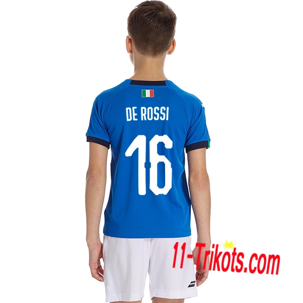 Beflockung Italien DE ROSSI 16 Kurzarm Trikotsatz 2018/2019 Kinder Heimtrikot Neuer