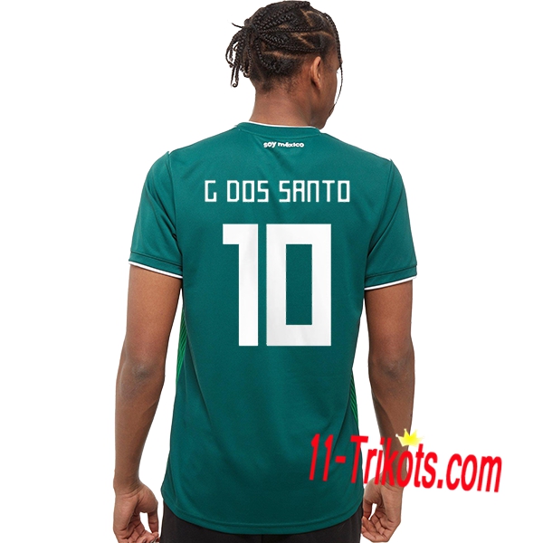 Neues Mexiko Heimtrikot 2018/2019 G. dos Santos 10 Kurzarm Herren Erstellen