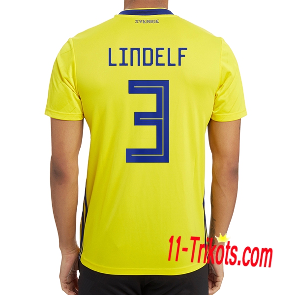 Neues Schweden Heimtrikot 2018/2019 LINDELÖF 3 Kurzarm Herren Erstellen