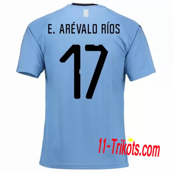 Neues Uruguay Heimtrikot 2018/2019 E.Arévalo Ríos 17 Kurzarm Herren Erstellen