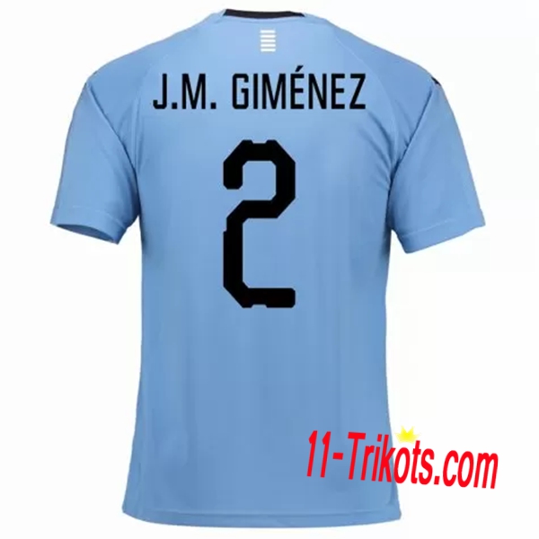 Neues Uruguay Heimtrikot 2018/2019 J.M. Giménez 2 Kurzarm Herren Erstellen