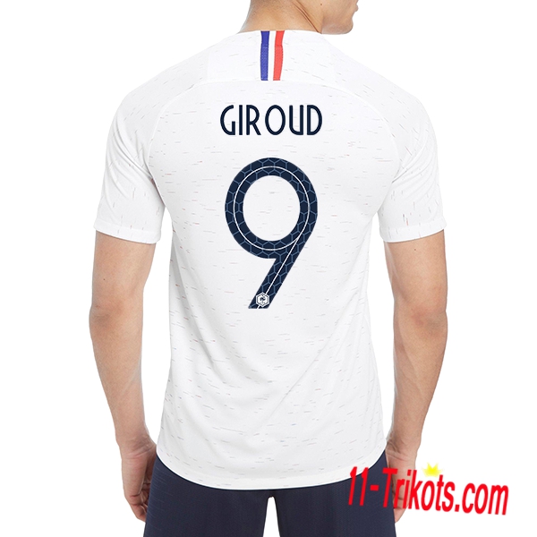 Neues Frankreich Auswärtstrikot Weiss 2018/2019 Giroud 9 Kurzarm Herren Erstellen