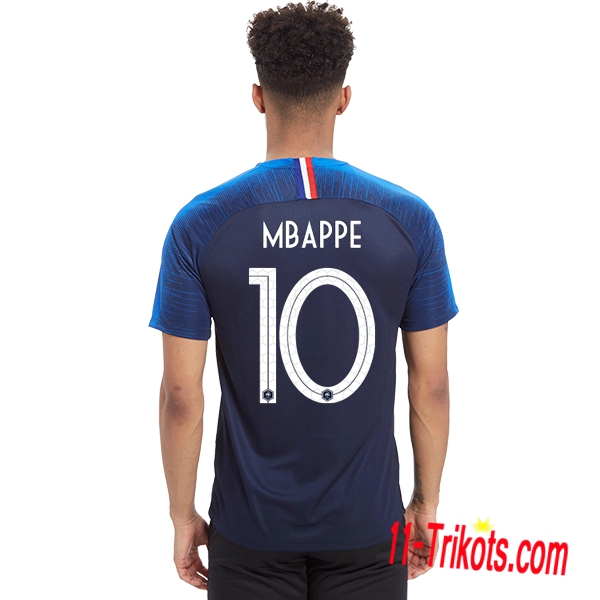 Neues Frankreich Heimtrikot Blau 2018/2019 Mbappe 10 Kurzarm Herren Erstellen