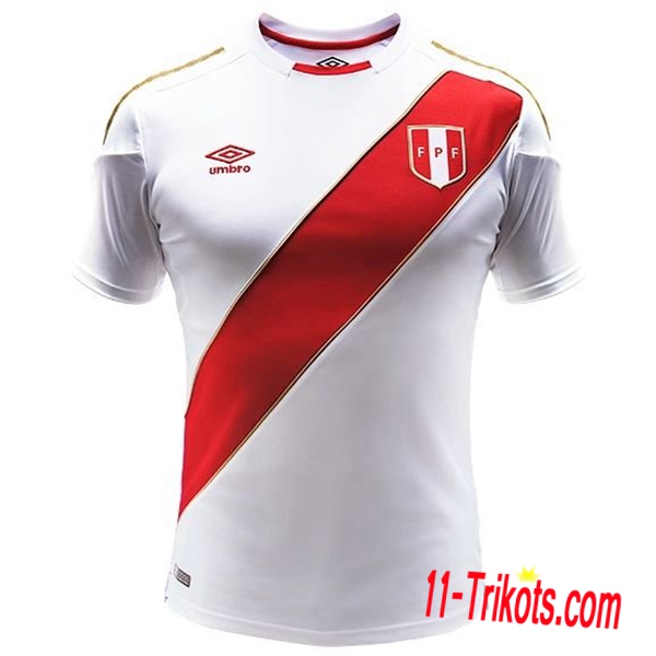 Neues Peru Heimtrikot Rot-Weiss 2018/2019 Kurzarm Herren Erstellen