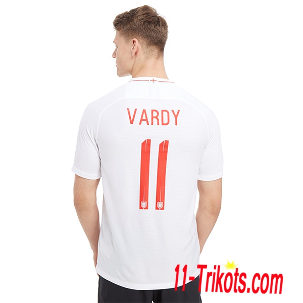 Neues England Heimtrikot Weiss 2018/2019 Vardy 11 Kurzarm Herren Erstellen