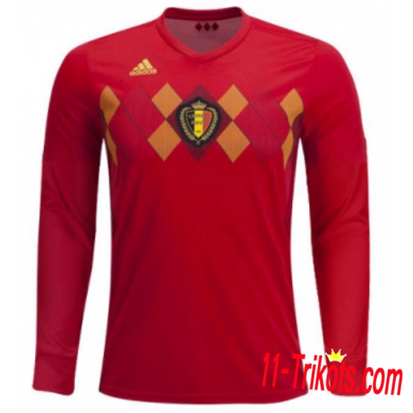 Neues Belgien Heimtrikot Rot 2018/2019 Langarm Herren Erstellen