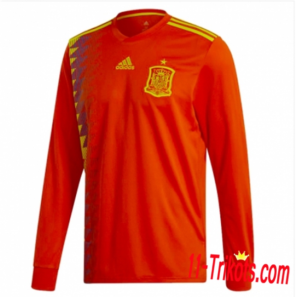 Neues Spanien Heimtrikot Rot 2018/2019 Langarm Herren Erstellen