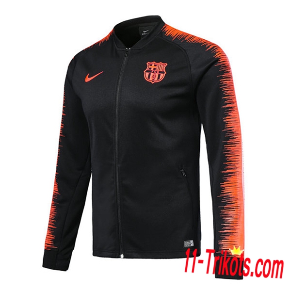 Chaqueta Futbol Barcelona Negro/Naranja 2018/2019