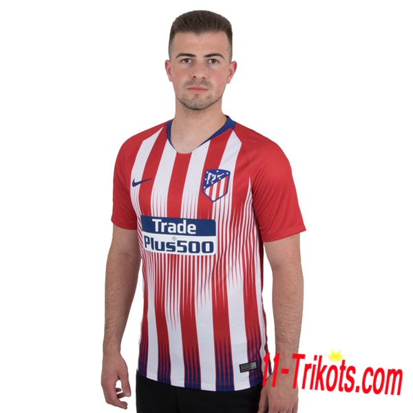 Neues Atletico Madrid Heimtrikot Rot Weiß 2018/2019 Herren Erstellen