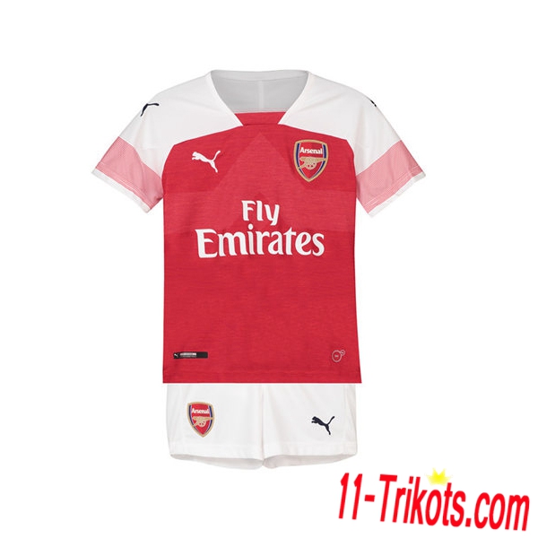 Beflockung Arsenal Kinder Trikotsatz 2018/2019 Kurzarm Heimtrikot Rot Weiss Neuer