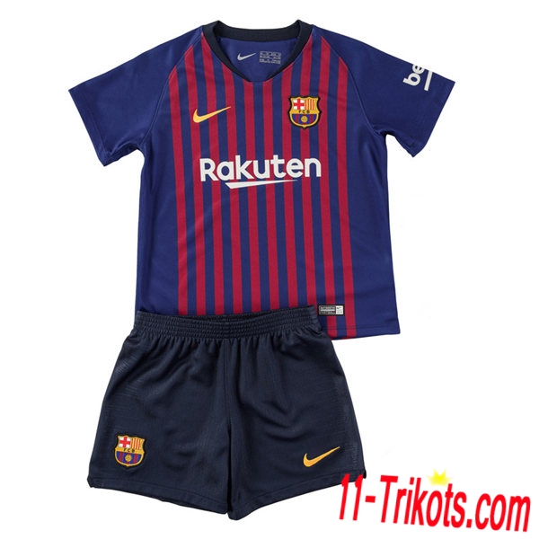 Beflockung FC Barcelona Kinder Trikotsatz 2018/2019 Kurzarm Heimtrikot Rot Blau Neuer