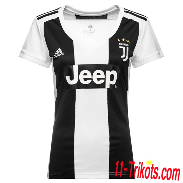 Neues Juventus Damen Heimtrikot Weiss Schwarz 2018/2019 Kurzarm Erstellen