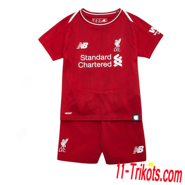 Beflockung FC Liverpool Kinder Trikotsatz 2018/2019 Kurzarm Heimtrikot Rot Neuer