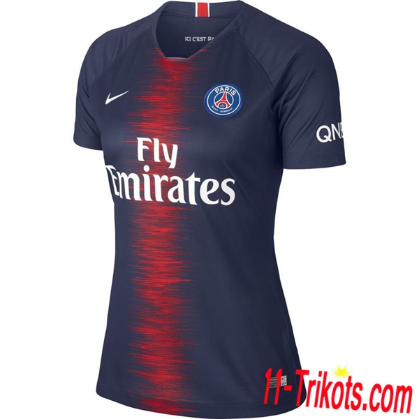 Neues PSG Damen Heimtrikot Rot Königsblau 2018/2019 Kurzarm Erstellen