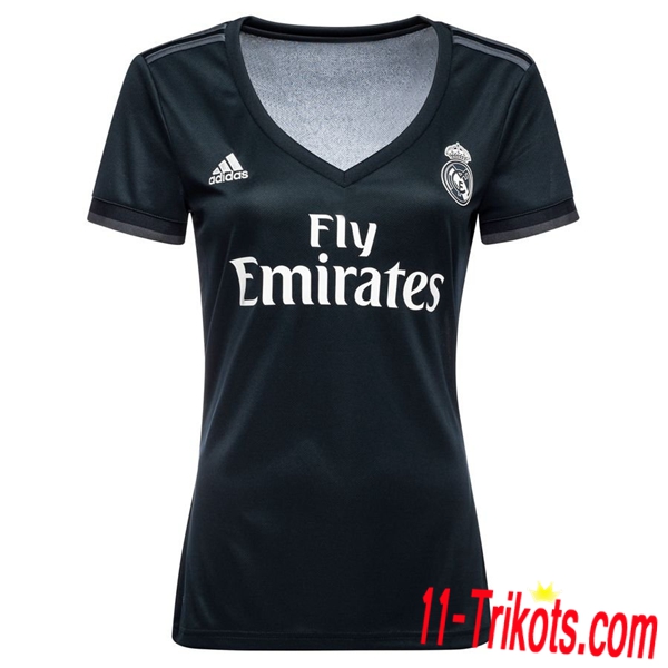 Neues Real Madrid Damen Auswärtstrikot Schwarz 2018/2019 Kurzarm Erstellen