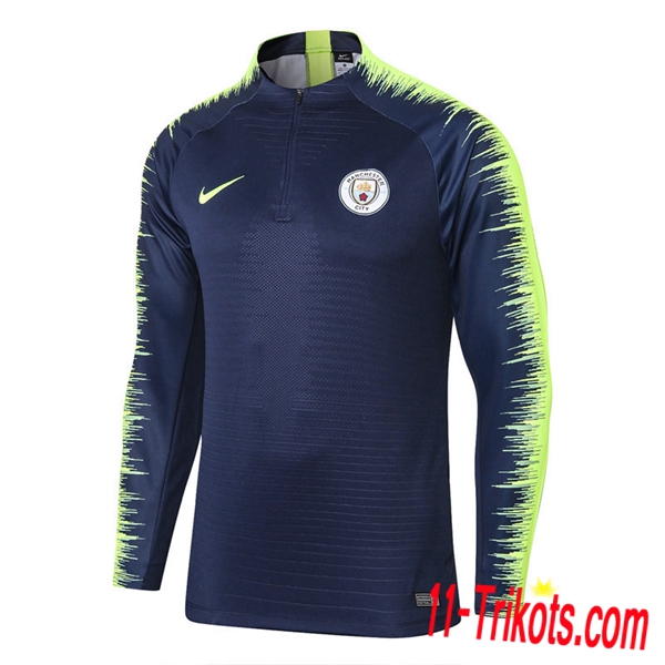 Sudadera de entrenamiento Manchester City Azul oscuro/Verde 2018/2019