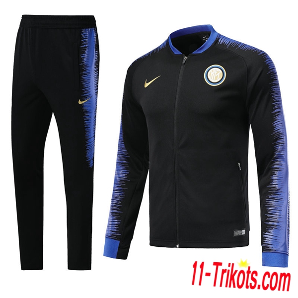 Neuestes Fussball Inter Milan Trainingsanzug (Jacken) Schwarz 2018 2019 | 11-trikots