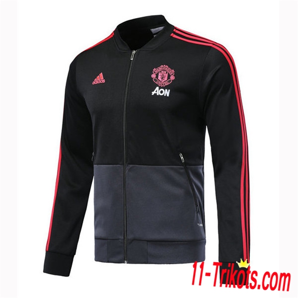 Chaqueta Futbol Manchester United Negro/Gris 2018/2019