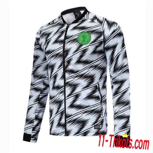 Chaqueta Futbol Nigeria Negro/Blanco 2018/2019