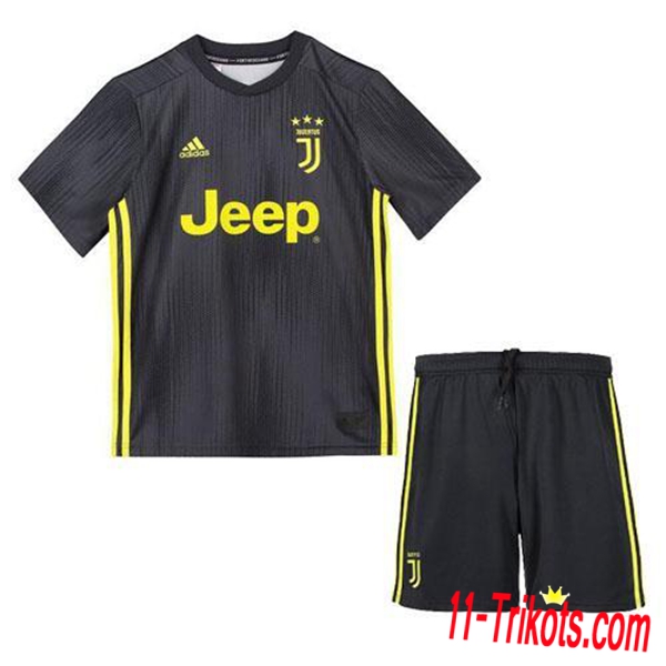 Beflockung Juventus Kinder Trikotsatz 2018/2019 Kurzarm Third Trikot Grüne Armee Neuer