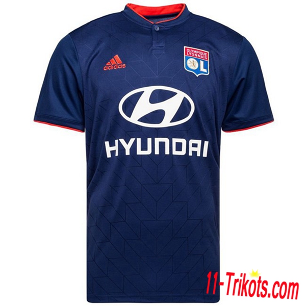 Neues Lyon OL Herren Auswärtstrikot Marineblau 2018/2019 Kurzarm Erstellen