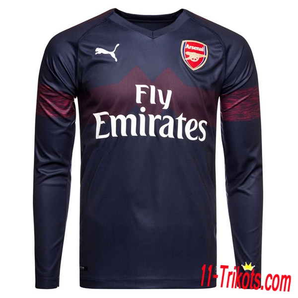 Neues Arsenal Herren Auswärtstrikot Marineblau 2018/2019 Langarm Erstellen