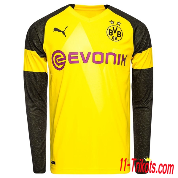 Neues Dortmund BVB Herren Heimtrikot Gelb 2018/2019 Langarm Erstellen