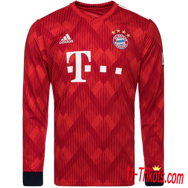 Neues Bayern München Herren Heimtrikot Rot 2018/2019 Langarm Erstellen