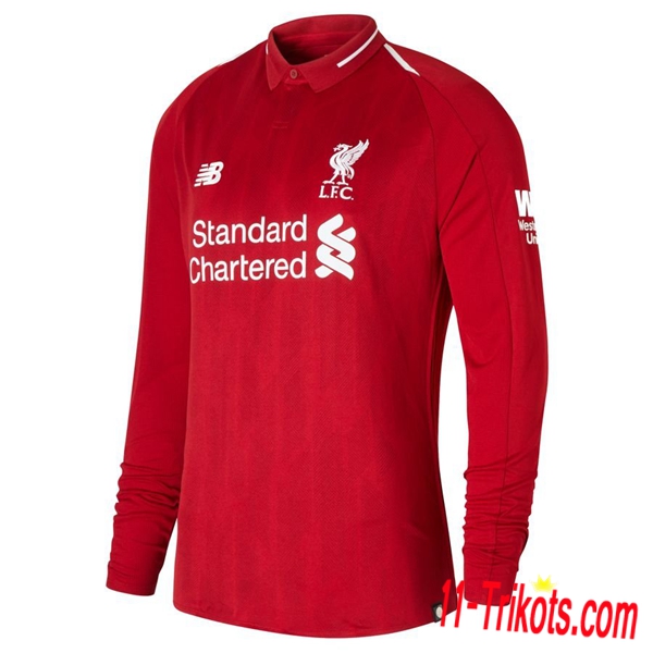 Neues Liverpool Herren Heimtrikot Rot 2018/2019 Langarm Erstellen