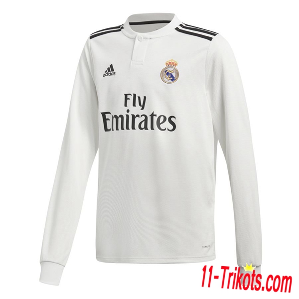 Neues Real Madrid Herren Heimtrikot Weiß 2018/2019 Langarm Erstellen