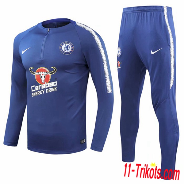 Neuestes Fussball FC Chelsea Trainingsanzug Blau 2018 2019 | 11-trikots