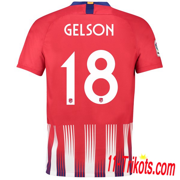 Spielername | Neues Atletico Madrid Heimtrikot 18 DIEGO COSTA Rot-Weiss 2018-19 Kurzarm Herren