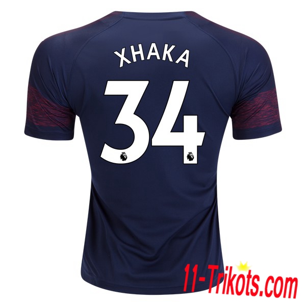 Spielername | Neues FC Arsenal Auswärtstrikot XHAKA 34 Marineblau 2018-19 Kurzarm Herren