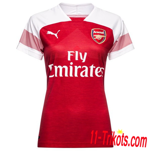 11-trikots | FC Arsenal Heim Trikot Damen Rot-Weiss Kurzarm Neue Saison 2018 19