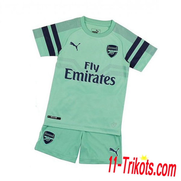 Beflockung Arsenal Kurzarm Trikotsatz Kinder Third Blau 2018 2019 Neuer