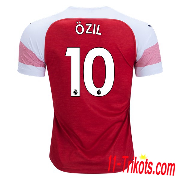 Spielername | Neues FC Arsenal Heimtrikot ÖZIL 10 Rot-Weiss 2018-19 Kurzarm Herren