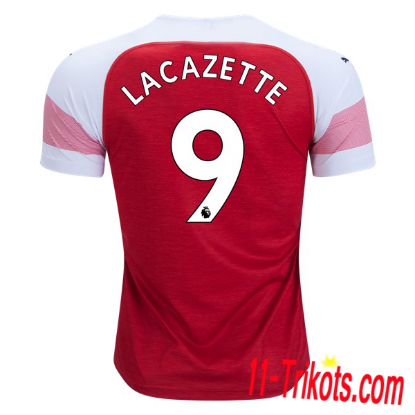 Spielername | Neues FC Arsenal Heimtrikot LACAZETTE 9 Rot-Weiss 2018-19 Kurzarm Herren