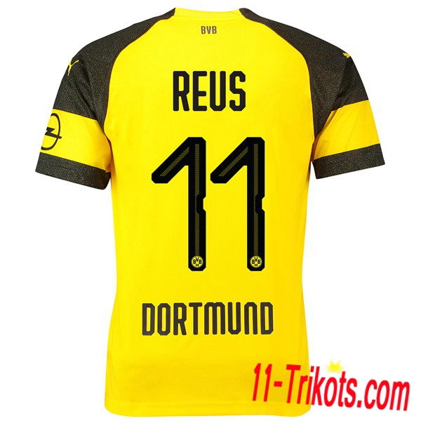 Spielername | Neues Borussia Dortmund Heimtrikot REUS 11 Gelb 2018-19 Kurzarm Herren