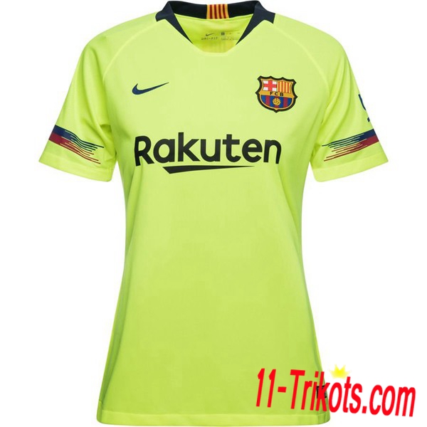 11-trikots | FC Barcelona Auswärts Trikot Damen Grün Kurzarm Neue Saison 2018 19