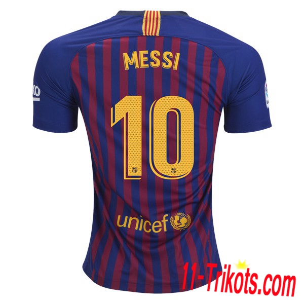 Spielername | Neues Barcelona Heimtrikot 10 MESSI Blau-Rot 2018-19 Kurzarm Herren