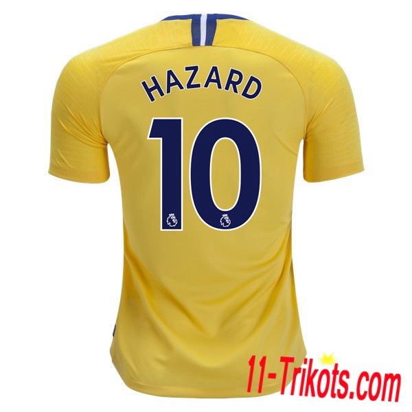 Spielername | Neues FC Chelsea Auswärtstrikot HAZARD 10 Gelb 2018-19 Kurzarm Herren